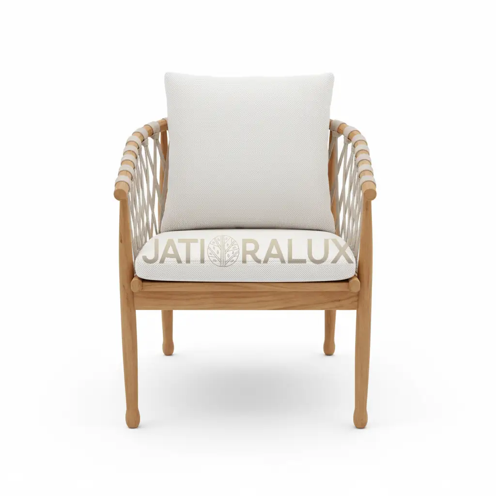 Premium teak furniture: Chair Arlo Rope Lounge - Code 029